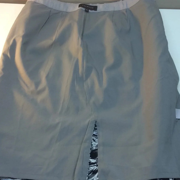 Talbots Gray, Black&White Pencil Skirt Side Zipper - Picture 7 of 8